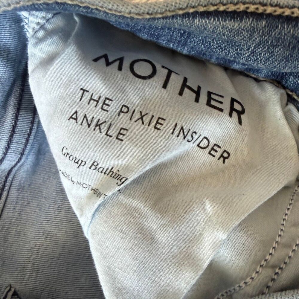 MOTHER The Pixie Insider Ankle Crop Jeans Medium Wash 27 - Picture 6 of 10